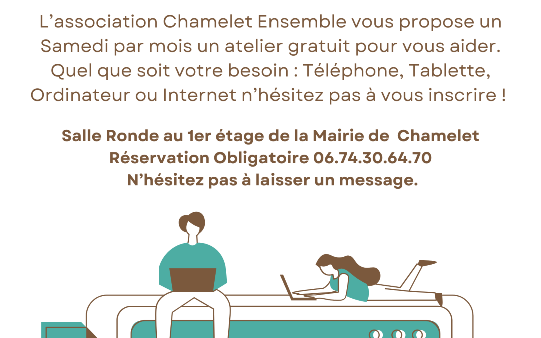 Chamelet – 7 mars – Atelier Numérique gratuit à la Salle Ronde
