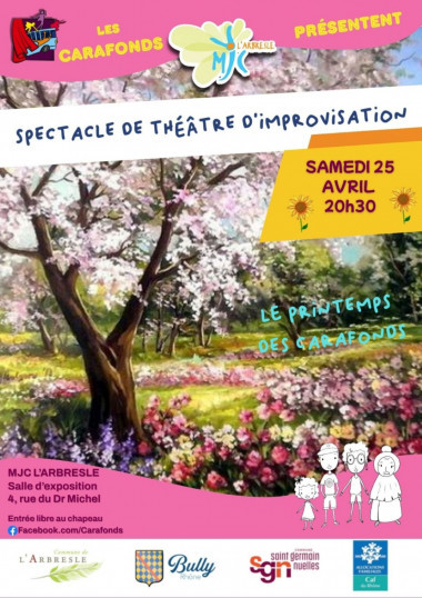 affiche du spectacle d'improvisation- l'arbresle-25 avril 2026