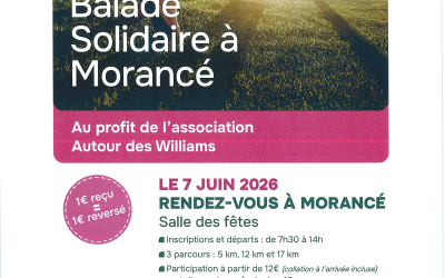 Morancé – 7 juin 2026 – Balade Solidaire au profit d’Autour des Williams