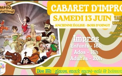 Bois d’Oingt – 13 juin 2026 – Cabaret d’Impro à l’Ancienne Église : Une Soirée Théâtrale Unique