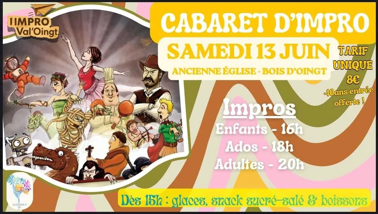 06-13-impro-bois-oingt affiche du cabaret d'impro au bois d'oingt le 13 juin