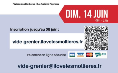 L’Arbresle – 14 juin 2026 – Grand Vide-Grenier des Mollières