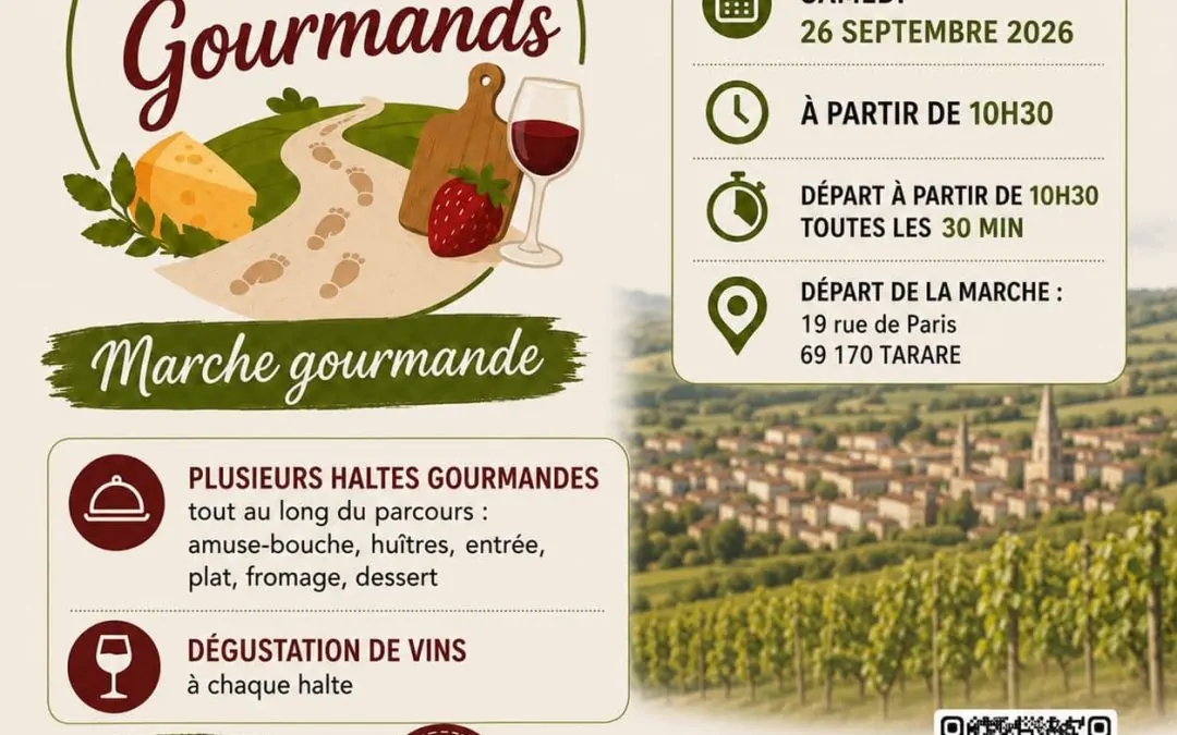 Tarare – 26 septembre 2026 : Marche Gourmande des Petits Pas Gourmands 🥾🍴